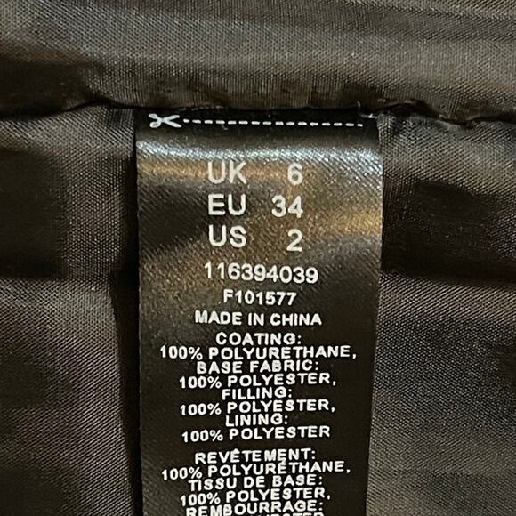 ASOS Faux Leather Black Biker Jacket Size 2 - Picture 7 of 7